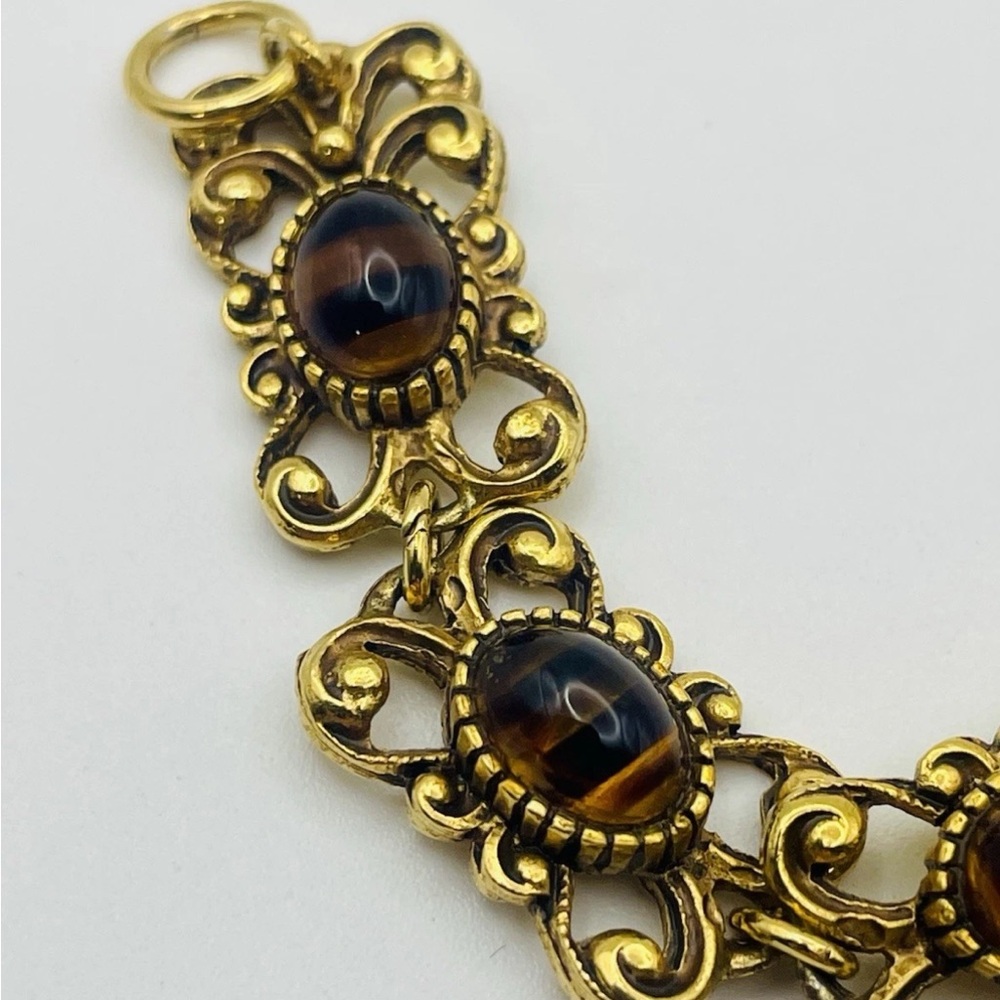 Elegant Gold and Brown Bracelet - Picture 3 of 7